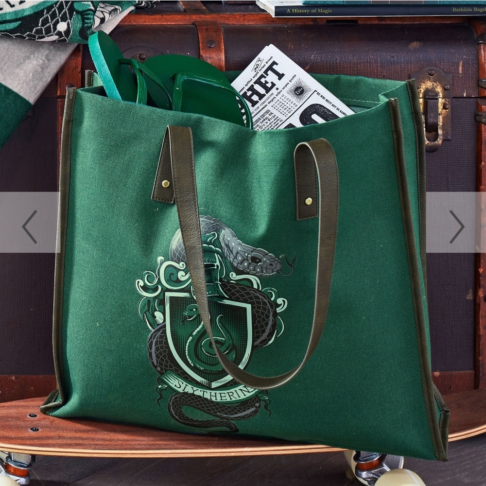 Green Slytherin Tote Bag